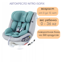 Автокресло Nitro ISOFIX группа 0/1/2/3 (0-36 кг) с защитой от боковых ударов / поворотная база