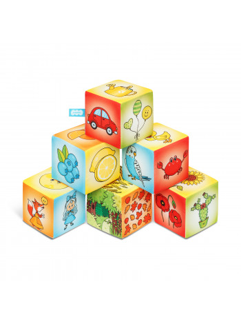 Игрушка «Мякиши» кубики Азбука цвета