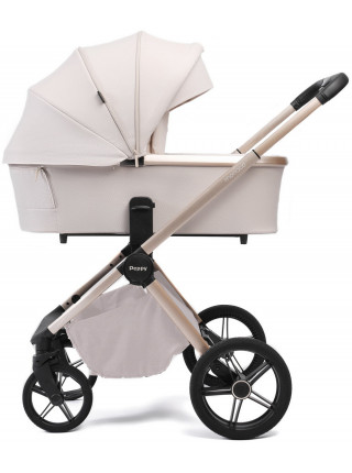 Детская коляска Peppy Monaco Plus 2 в 1 Beige (бежевый), рама беж, шлифованный алюминий