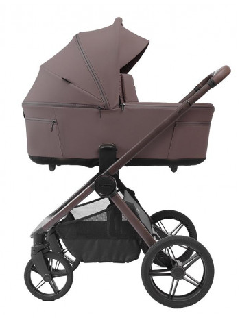 Коляска детская Peppy Soho 2 в 1 Brown (коричневый), рама серо-бежевый