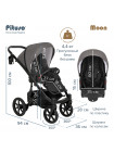 Коляска 2 в1 Moon  Кожа PITUSO