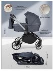 Коляска модульная 3в1 Baby shell  серый комби Арт/BBS-005