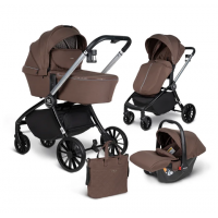 Коляска модульная 3в1 Baby shell  Шоколад Арт. BBS-002