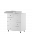 Комод Incanto NOVA 800/5, ЛДСП белый