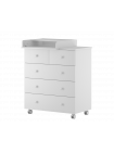 Комод Incanto NOVA 800/5, ЛДСП белый