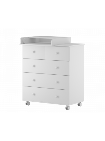 Комод Incanto NOVA 800/5, ЛДСП белый