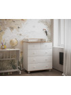 Комод Incanto NOVA 800/5, ЛДСП белый