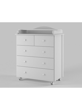 Комод Incanto NUVOLLA LUX 800/5 с широким откидным пеленальным столиком, ЛДСП