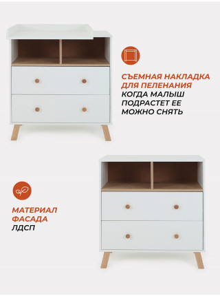 Комод пеленальный Rant Vester 800/2 Cloud white