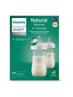 Бутылочка  для кормления Natural стекло с 1 мес. 260 мл 2 шт. SCY933/02 Philips Avent 