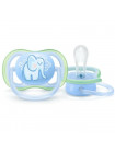 Пустышка Philips Avent Ultra Air 0-6 мес. SCF086\01 с футляром для хранения и стерилизации
