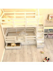 КРОВАТЬ-ДОМИК  CLASSIC+ БЕЛАЯ 180Х90 СМ С КОМОДОМ Справа АРТ.2096 двухъярусная