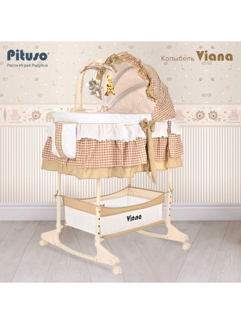 Колыбель 3 в 1 Viana на колёсах PITUSO 