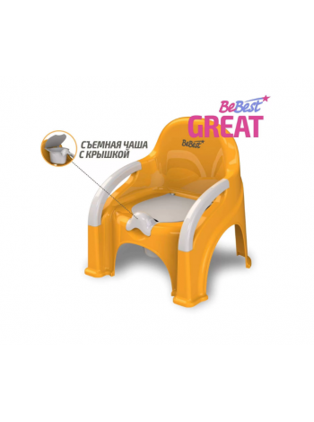 Горшок детский BeBest Great с серой крышкой